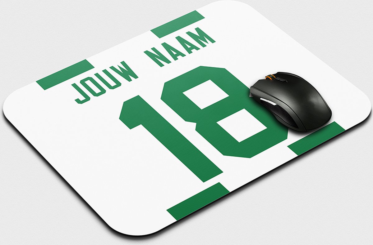 Muismat Groningen - Gepersonaliseerd Met Eigen Naam - Anti Slip - Voetbal Muismatten - Voetbal Cadeau - 22,5 cm x 19 cm