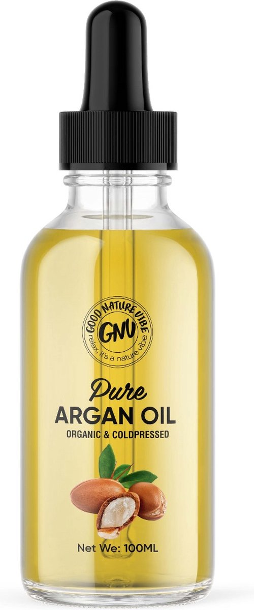 Arganolie huidolie - Puur & Koudgeperst Argan olie - Pure Argan oil voor Huid / Haar & gezicht - 100ML per verpakking - Good nature vibe