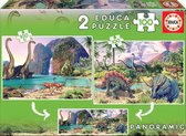 EDUCA Puzzel 2 x 100 stukjes - Dino World