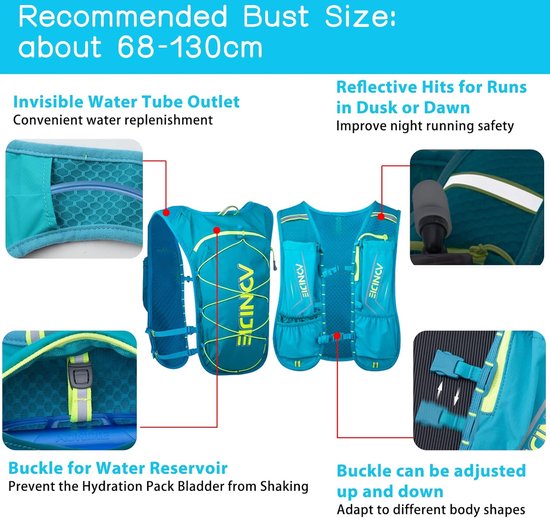 TRIWONDER Hydratatie Rugzak Running Vest Vrouwen Mannen
