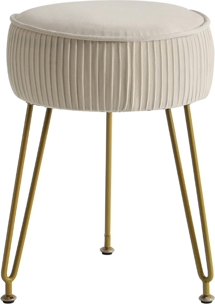 Make Up Kruk Met Verstelbare Poten - Stoel Makeup Met Elegant Ontwerp - Stoel Kaptafel Met Draagvermogen Van 150kg - Kruk Poef Zitje Zetel