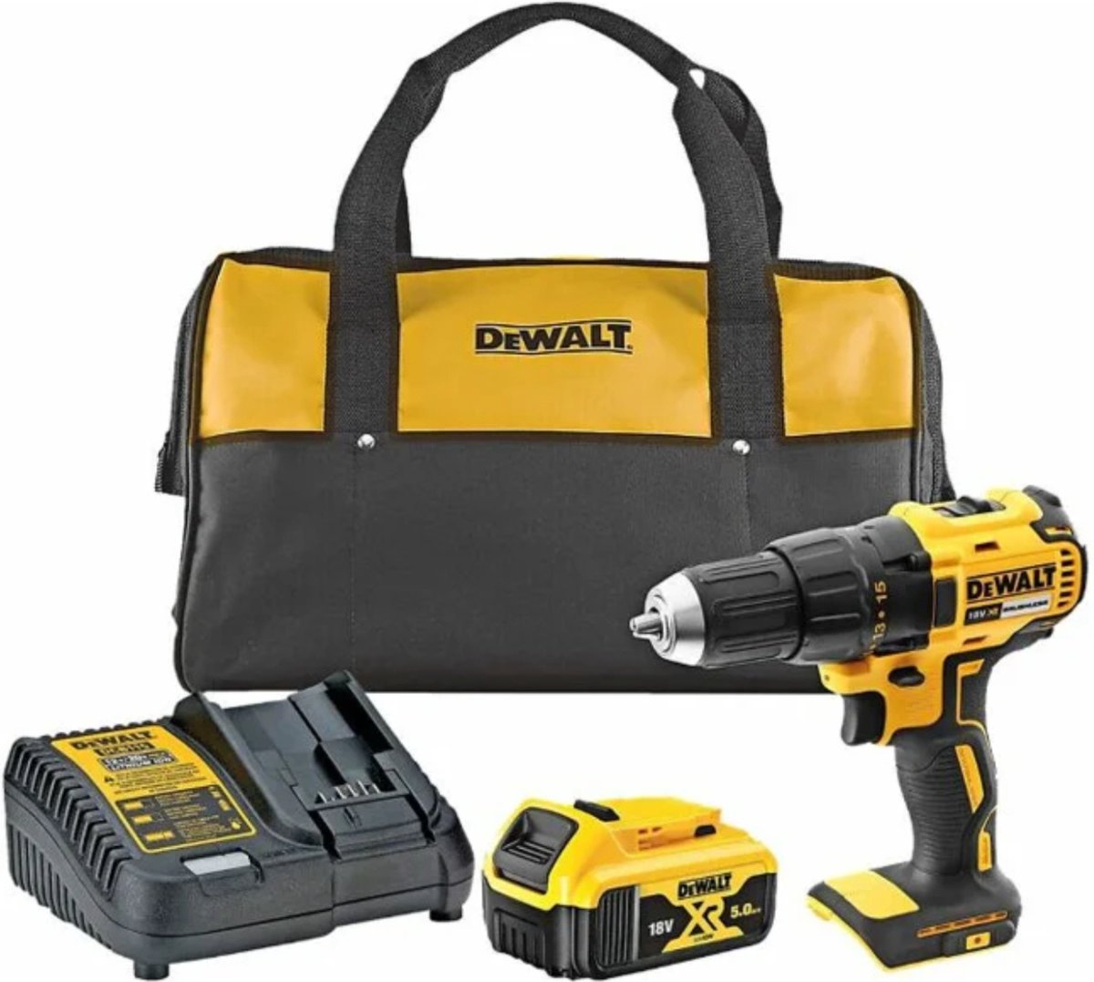 DeWALT accuschroefboormachine DCD777P1, 1x 5,0 Ah