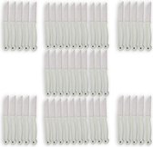 Set van 50 Schilmesjes - Roestvrij Staal en Plastic - Wit - 16x1x0.8cm - Keuken en Klussen | 16cm Lang