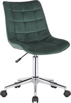 CLP Medford Bureaustoel - Ergonomisch - Zonder armleuningen - Voor volwassenen - Velvet - Fluweel - groen