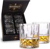 Whisiskey Klassieke Whiskey Glazen - 4 Tumbler Glazen - Whiskey glazen set - Waterglazen - Drinkglazen - 310 ml Glas - Peaky Blinders - Vaderdag cadeau geschenk - Vaderdag cadeaupakket