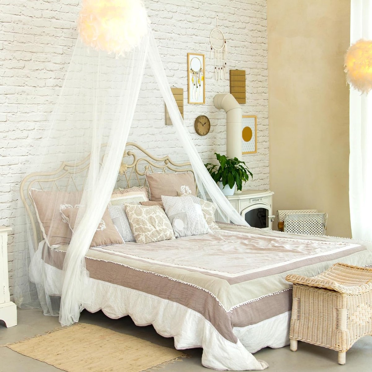 Moustiquaire De Lit Double,Universelle Moustiquaire Lit Double Tulle Tissu Moustiquaire Voyage Exterieure Lit Simple Moustiquaire Pliable Ciel De Lit Bebe 86162720