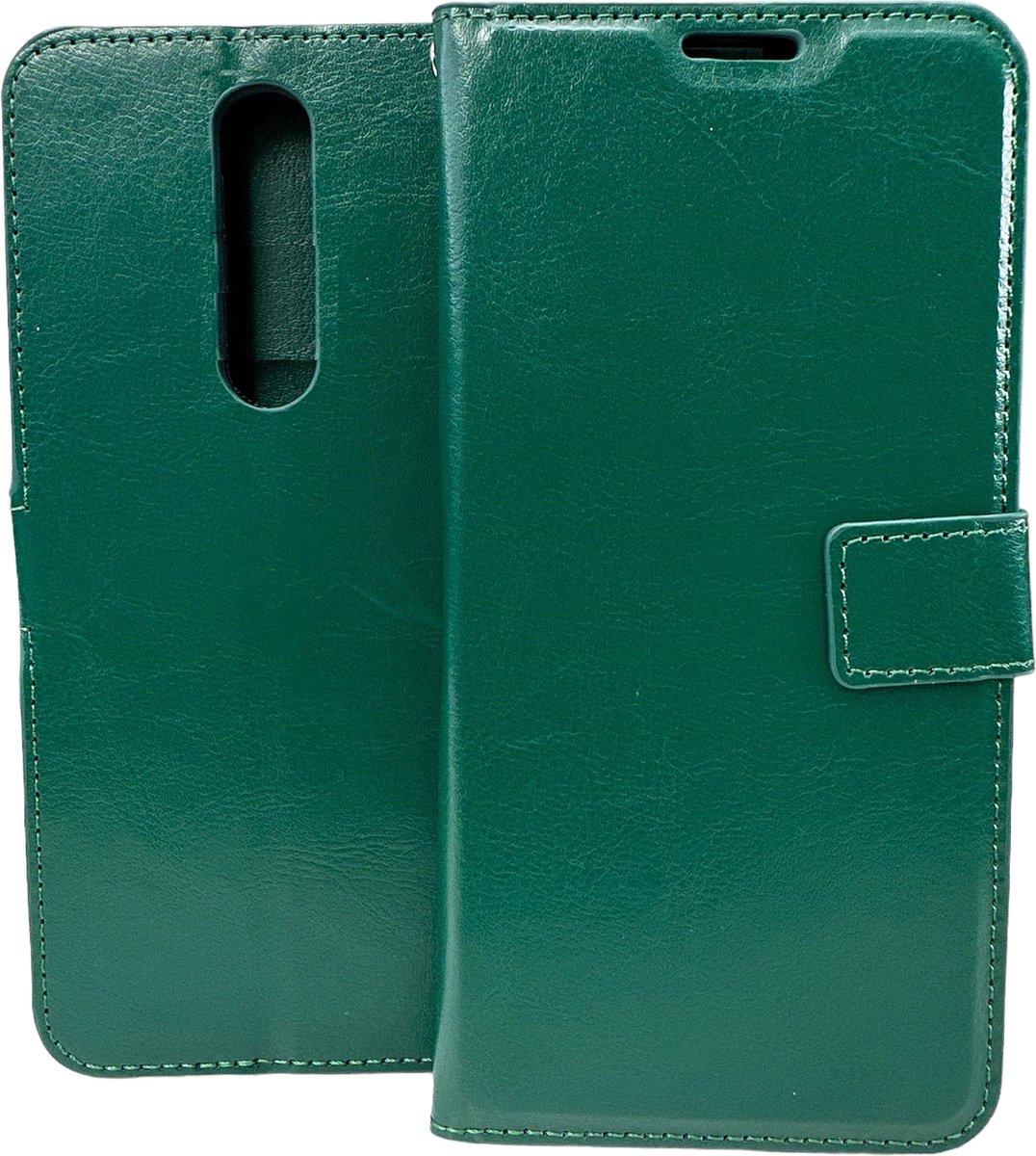 Bookcase Geschikt voor: Nokia 2.4 - Groen - portemonnee hoesje