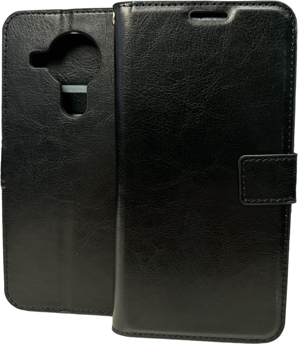 Bookcase Geschikt voor: Nokia 5.4 - Zwart - portemonnee hoesje