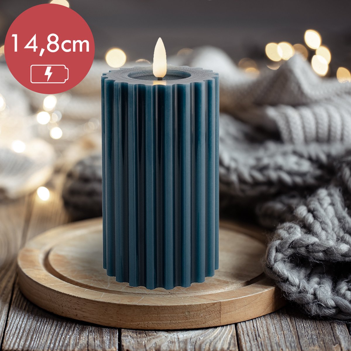 Bougie En Cire Véritable SARA H25 Cm LED SIRIUS - Latour Mobilier De Jardin