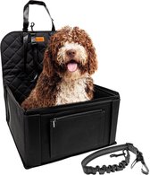Hondenautostoel voor kleine tot middelgrote honden - Achterbank en voorstoel - Waterdicht - Zwart