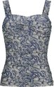 Ten Cate - Tankini Top Abstract Loops - maat 40 - Blauw