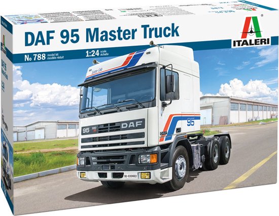 Foto: 1 24 italeri 0788 daf 95 ati space cab master truck 6x4 plastic modelbouwpakket