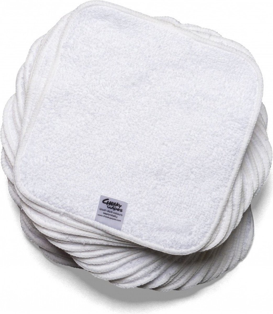 Goedkoopste Cheeky Wipes - Babydoekjes - 25 stuks - Organisch katoen - Zero-waste - Herbruikbare doekjes voor gezicht, handen & billen - billendoekjes