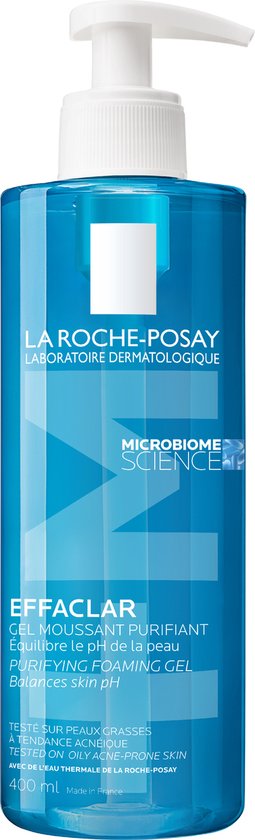 La Roche-Posay Effaclar Zuiverende Reinigingsgel +M - voor een Vette, Onzuivere Huid met Neiging tot Acne - 400ml