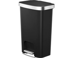 EKO Hana Pedaalemmer 50 liter - Zwart - Soft close - Kunststof - Prullenbak