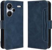 Geschikt voor Xiaomi Redmi Note 13 Pro Plus 5G - Magnetic Leer Flip Leather Book Case Hoesje - Blauw