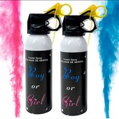 Gender Reveal Canon à fumée 300 ml - Extincteur - Spray poudre - Bébé shower - Blauw - GARÇON