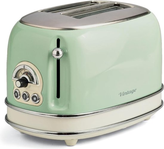 Ariete 0155/14 - Vintage broodrooster - 2 sneden - 6 standen - 810 Watt - groen