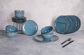 Set de Services de table Cosy & Trendy Corfu - 18 pièces - Blauw
