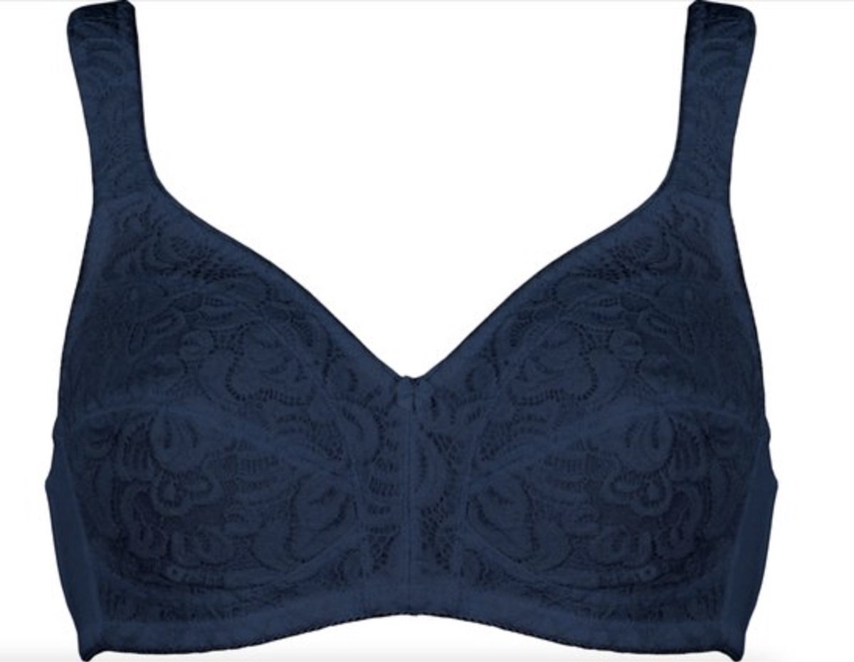 Naturana kanten soft BH met katoen zonder beugels maat 80C marine