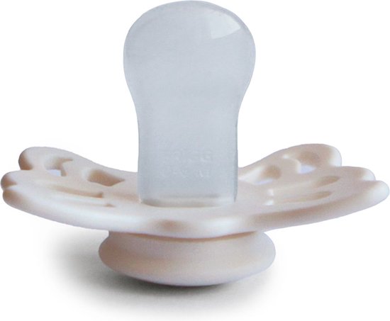 FRIGG Rope Latex Fopspeen 2-Pack | Natuurrubberen Fopspeen | BPA-vrij | Gemaakt in Denemarken | Symmetrische Kersvormige Tepel | (Cream/Sage, Maat 1 (0-6 Maanden