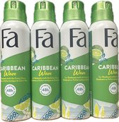 Déodorant FA Caribbean Wave - Pack économique 4 x 150 ml