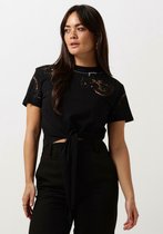 Guess Ss Cn Ajour Lace Tee Tops & T-shirts Dames - Shirt - Zwart - Maat M