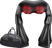 OnPointShop® - Nekmassage apparaat - Shiatsu massagekussen - Infrarood verwarming - massagekussen - 8 roterende knoppen - inclusief draagtas