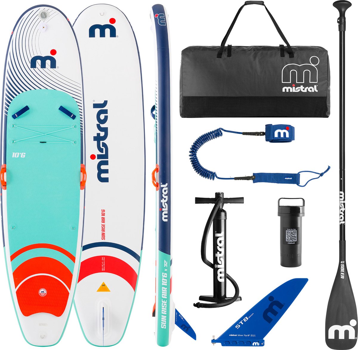 Mistral® Sun Rise Air 10'6 | Stabiele Allround opblaasbare SUP voor onderweg