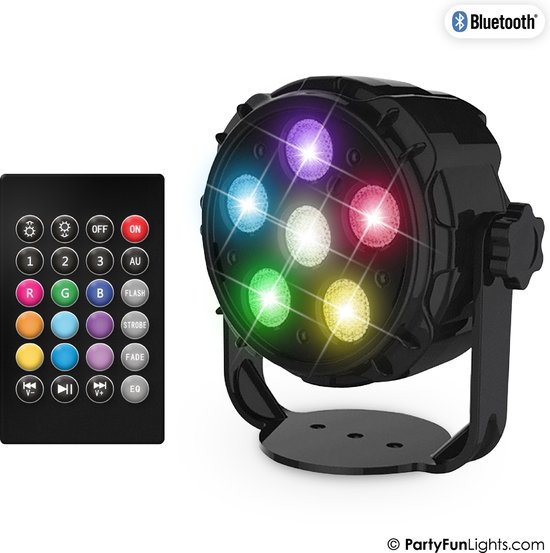 PartyFunLights - 6 LED - PAR - Lampe Disco - avec télécommande