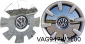 Capuchon central Volkswagen Beetle chromé pour jante 8J x 18" (QZQ chrome / noir) Original ! 5C0601149CQZQ