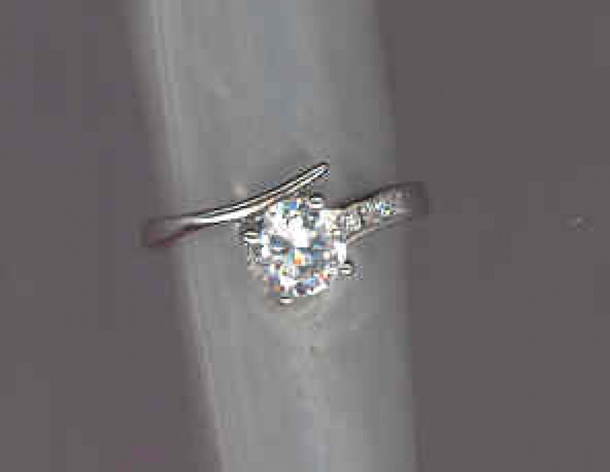 Twice As Nice Ring in zilver, steen 6 mm 58