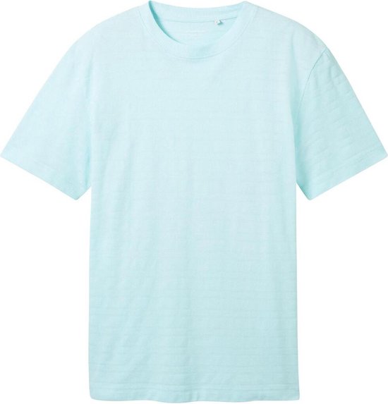 Tom Tailor T-shirt T Shirt Met Structuur 1042131xx10 34921 Mannen Maat - XL
