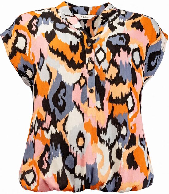 NED Blouse Lucie Sl Colored Trendy Animal Print 24s4 X1422 02 903 Colored Dames Maat - M