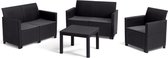 Bol.com Keter Marie Essential Loungeset + Orlando tafel - 5 personen - Antraciet aanbieding