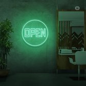 Led Neonbord - Led Neonverlichting - Open - Groen - 50cm * 50cm