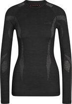 FALKE Wool-Tech Longsleeve warmend, anti zweet functioneel ondergoed Baselayer-Shirt dames zwart - Matt XL
