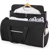 2 in 1 opvouwbare opbergtas - multifunctioneel - zwarte reistas - gym - bagagetas - training sport tas - zakenreizen - kledingtas - weekendtas oxford cloth - travel - duffel bag