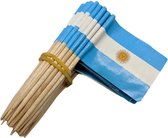 Cocktailprikker vlag Argentinië 25 stuks, vlaggetjes Argentinië, cocktail prikkers, kaas prikker, hapjes prikkers, thema feest landen, thema feest Argentinië