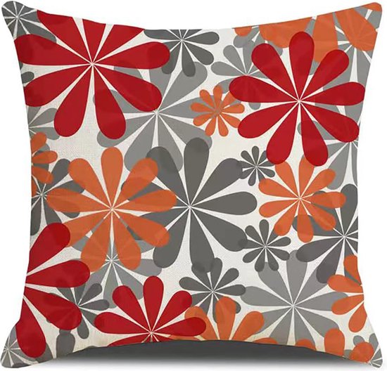 Kussenhoezen Geborduurde Bloemen Decoratieve Kussenslopen Woonkamer,Sierkussensloop Borduurwerk Kussenhoes voor Woonkamer Sofa Throw Pillow Covers 45x45 cm,Gele Chrysant Patroon