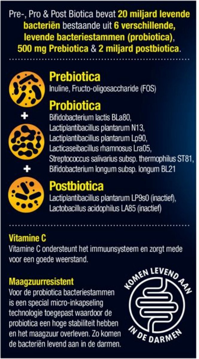 Lucovitaal Pre- Pro- Post Biotica 30 capsules