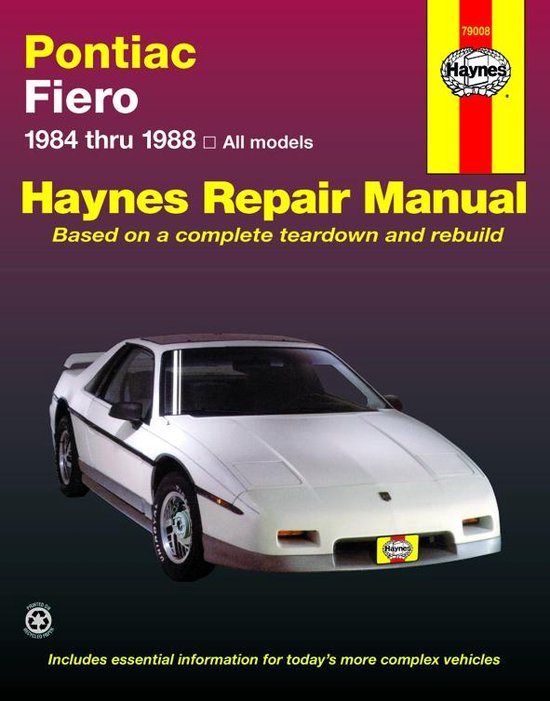 Pontiac Fiero, 1984-1988 - cover