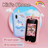 Kids Smart Phone Camera Speelgoed - Touchscreen Leerzaam Speelgoed voor 3-8 Jaar Oude Jongens Meisjes - Telefoon MP3 Speler - Kerst Verjaardagscadeaus - Blue