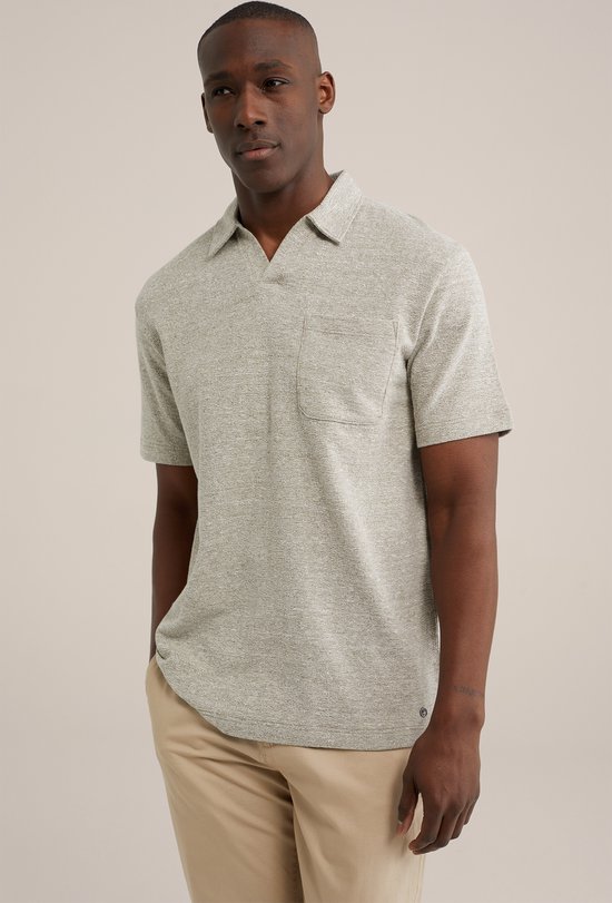 WE Fashion Heren polo met structuur bol