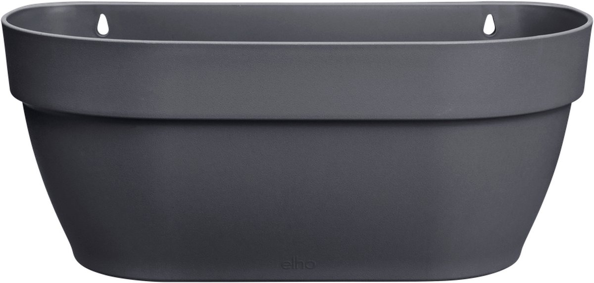 Elho Vibia Campana Wall Basket 35 - Wand Bloempot voor Buiten - 100% Gerecycled Plastic - Ø 35.0 x H 14.8 cm - Antraciet