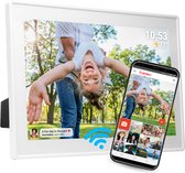 Cadre photo numérique Denver 15,6 pouces - XL - Full HD - Application Frameo - Cadre photo - WiFi - 16 Go - Écran tactile IPS - PFF1515W