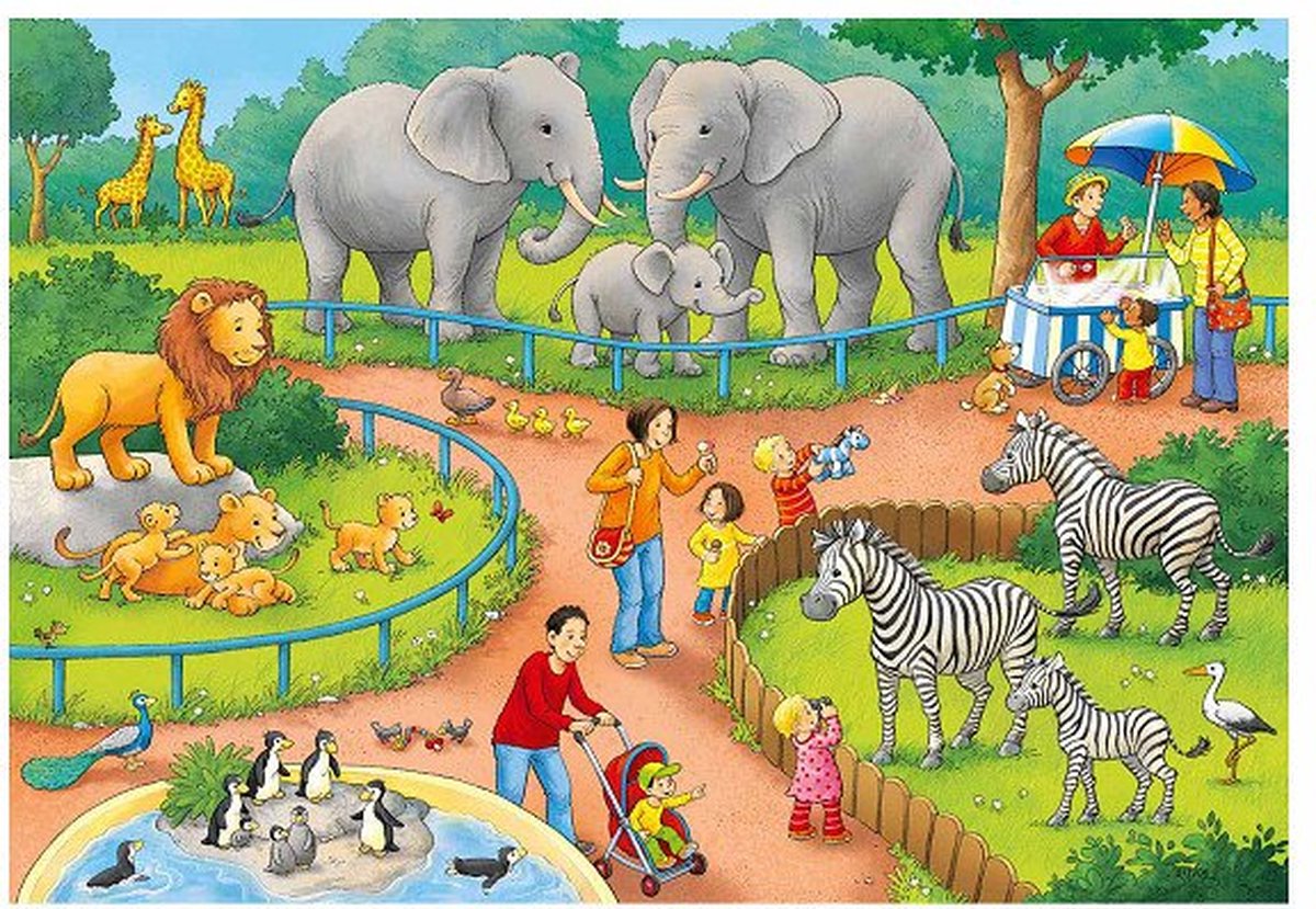 Ravensburger puzzel Een dag in de dierentuin - 2x24 stukjes - kinderpuzzel — afbeelding 12