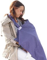 Voedingsdoek Voedingsschort met zakken - Zachte en ademende voedingssjaal - Voedingsdoek voor onderweg (blauw)
