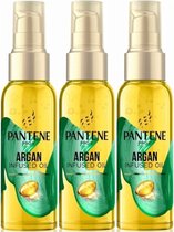 Pantene Pro V Haarolie Argan Infused Hair Oil - 3x100 ml - Haar Olie Argan - Voor Gezonder en Zachter Haar - Niet Vettig of Plakkerig