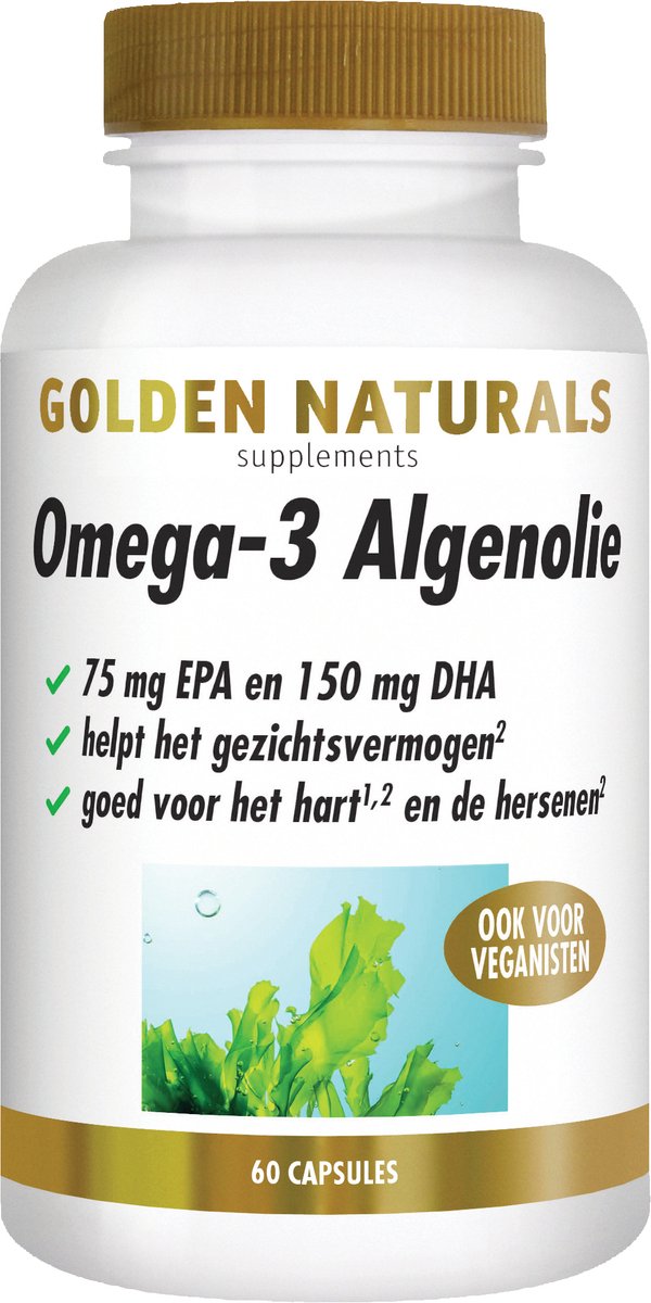 Goedkoopste Golden Naturals Omega-3 Algenolie (60 veganistische liquid capsules